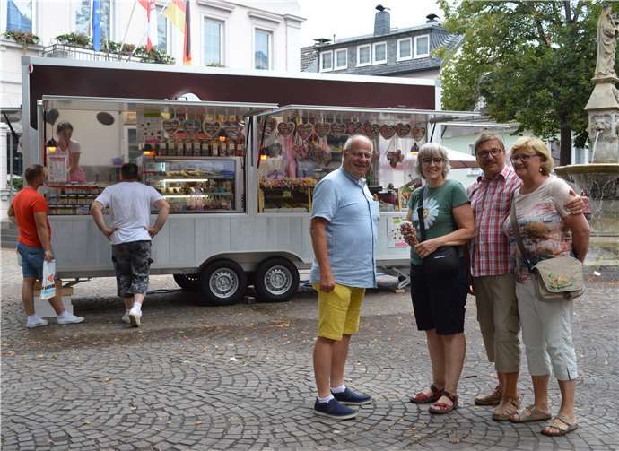 Die süssen Leckereien auf dem Marktplatz kamen super an.