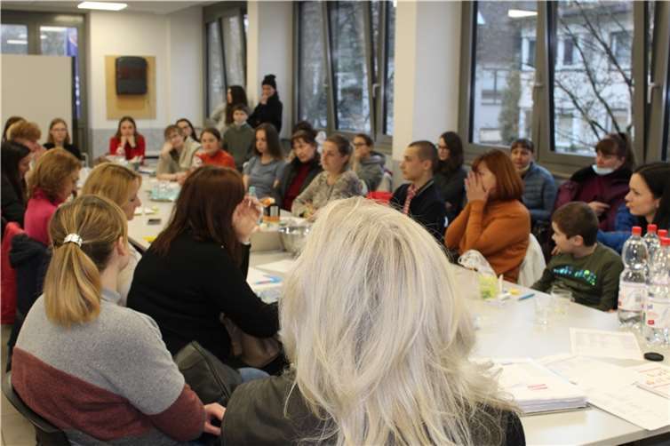 Die ukrainischen Frauen berichteten über ihr Leid.