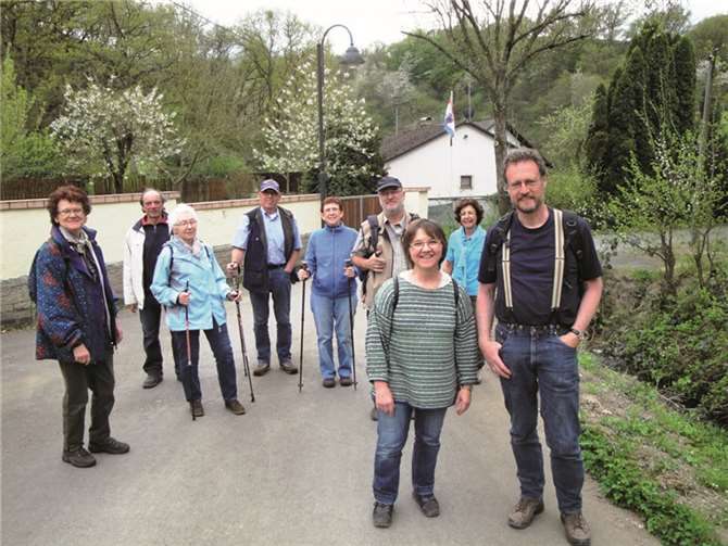 Die unverdrossenen Wanderer vom Freundschaftskreis auf ihrer Frühjahrstour. privat