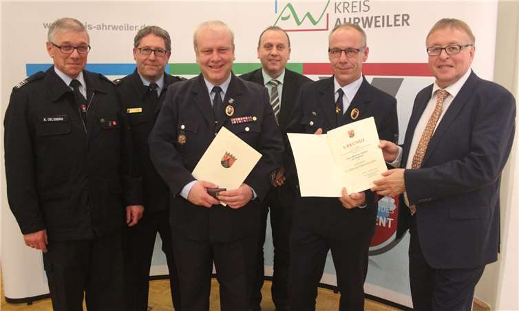 Die verdienten Kameraden aus der VG Brohltal.