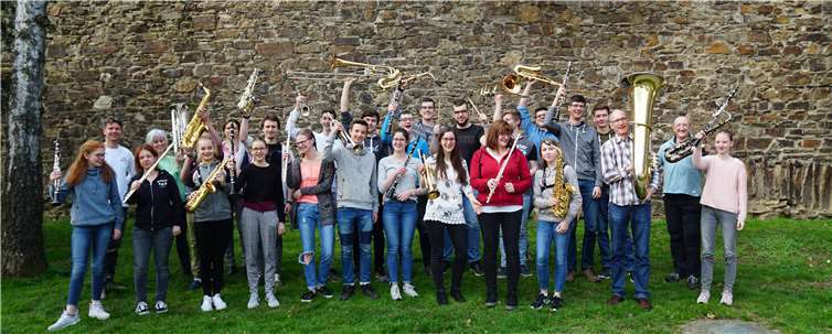 Die vielen neuen Mitglieder des Ausbildungsorchesters hatte beim Probentag sehr viel Spaß. Foto: privat