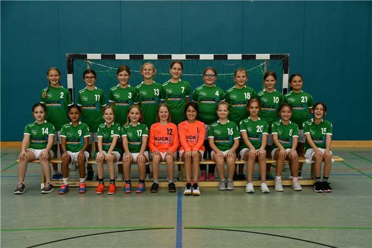 Die weibliche E-Jugend 23/24 des TuS Grün-Weiß Mendig.  Foto: privat