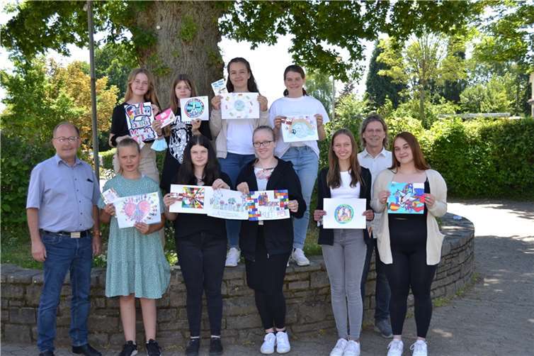 Die zehn Bestplatzierten der Schülerinnen.  Foto: privat