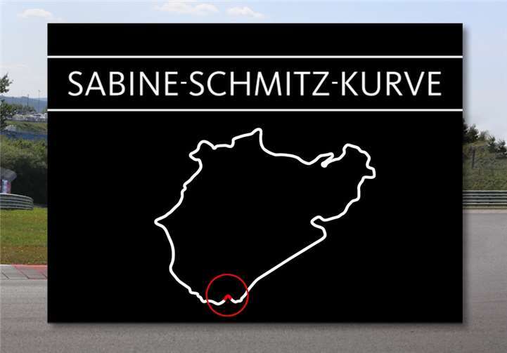 Die zukünftige Sabine-Schmitz-Kurve der Nordschleife liegt am Ortsrand von Nürburg. Nur wenige Meter entfernt von hier wuchs die Rennfahrerin auf.Foto: Nürburgring