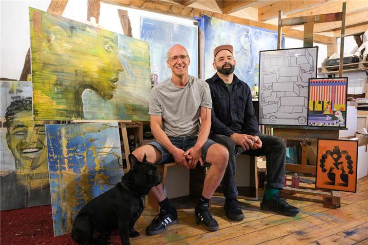 Die zwei Künstler stellen in Linz konstrastreich aus.Foto: privat