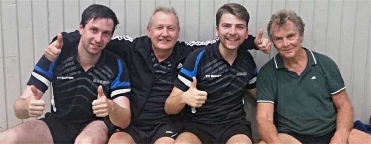 Die zweite Mannschaft startete mit einem Auswärtssieg (v. l.): Stefan Wirtz, Gerhard Odenthal, Lars Stelzer und Dr. Dieter Berger.  privat