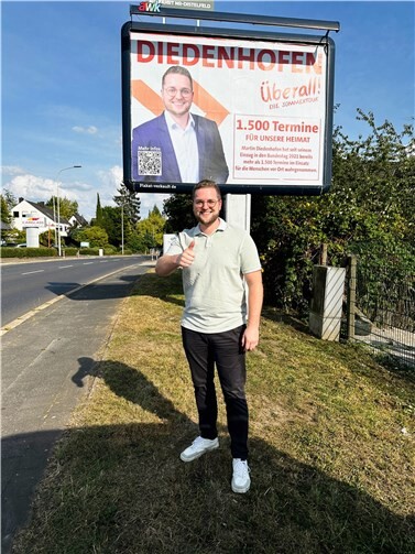 „Diedenhofen überall“ - unter diesem Motto tourte der heimische Bundestagsabgeordnete Martin Diedenhofen (SPD) in diesem Sommer durch seinen Wahlkreis.  Foto: Sebastian Lück