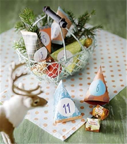 Diese schönen Wundertüten dienen als dekorativer Adventskalender.fERRER/GABI ZIMMERMANN