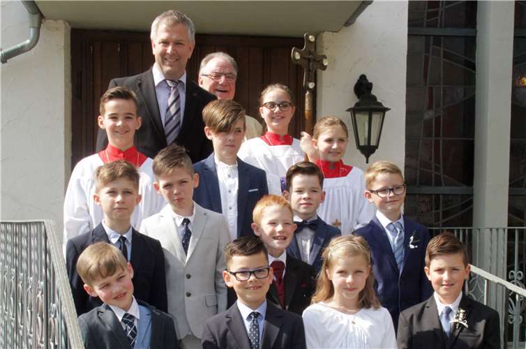 Dieser Tag wird den Kommunionkindern noch lange in Erinnerung bleiben.privat