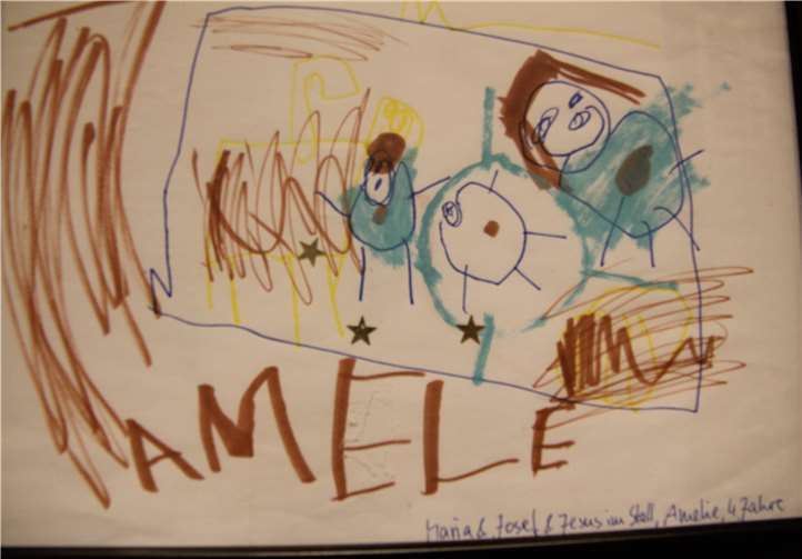 Dieses Bild der 4-jährigen Amelie ist bei der Malaktion der Uferlichter entstanden.Kinderschutzbund Kreisverband Ahrweiler e. V.