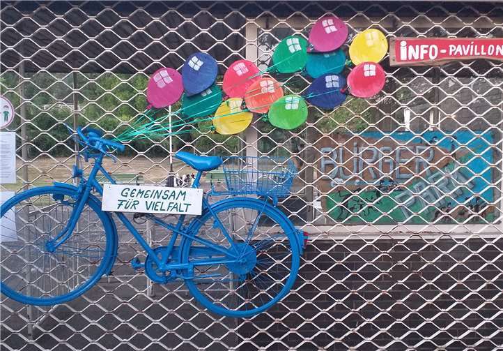 Dieses Fahrrad ist neben dem Kassenhäuschen zu finden. Fotos: privat