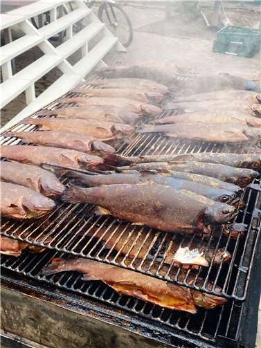 Dieses Mal soll der Verkauf von geräucherten Forellen erneut den guten Zweck unterstützen, wobei der Erlös der Kinderkrebshilfe gespendet wird. Foto: privat