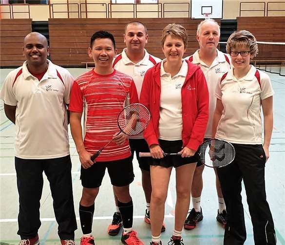 Dieses Mal spielten für den SV Unkel v.l.n.r.: Arun Karuvelil, Custer Aranas, Skender Bunjaku, Claudia Bauch, Claus Schulte und Sandra Schreiber. privat