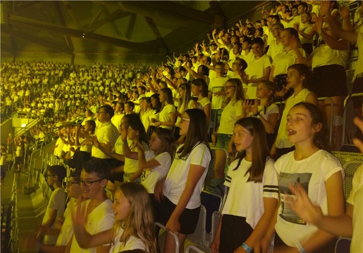 Dieses einzigartige Chor-Event ließen sich die Schülerinnen und Schüler nicht entgehen! Fotos: privat