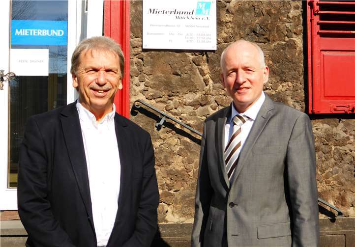 Dietrich G. Rühle (Mieterbund) und Carsten Boberg (GSG). Foto: Mieterbund Mittelrhein