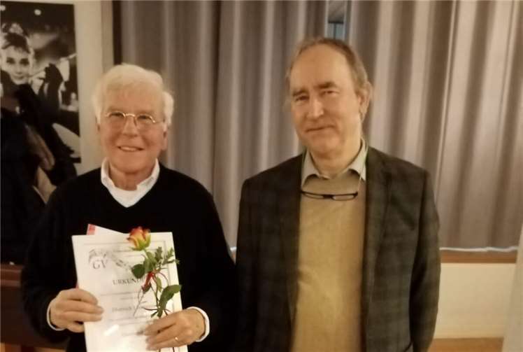 Dietrich Lissautzki erhielt eine Ehrenmitgliedschaft.Fotos: privat