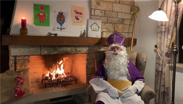 Digitale Grüße des Nikolaus: Auch 2020 „besuchen“ die Plaidter Nikoläuse die Familien. Foto: privat