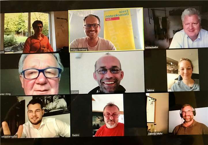 Digitale Sitzung des FDP Kreisvorstand Neuwied. Foto: FDP Kreis Neuwied