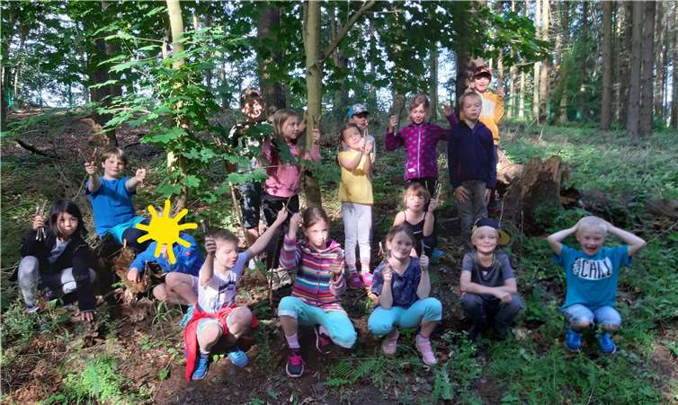 Din Kinder hatten viel Spaß bei ihrem Waldbesuch. Foto: privat