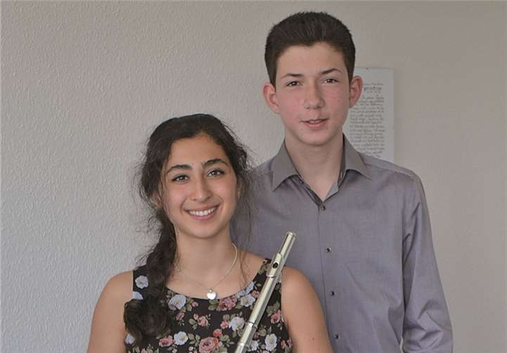 Diren Duran (16) und Nathanael Horn (14) freuen sich über die tolle zweite Platzierung.privat