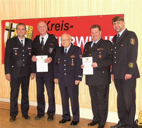 Dirk Elberskirch (Vorsitzender KFV), Ulrich Schmitz, Helmut Schmitt, Michael Klein, Frank Hachemer.privat