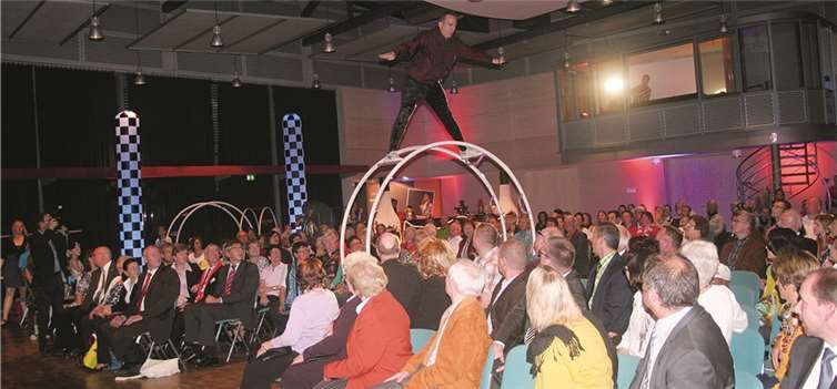 Dirk Erbele begeisterte mit seinem Solo beim Schauturnen mit dem Rhönrad. privat