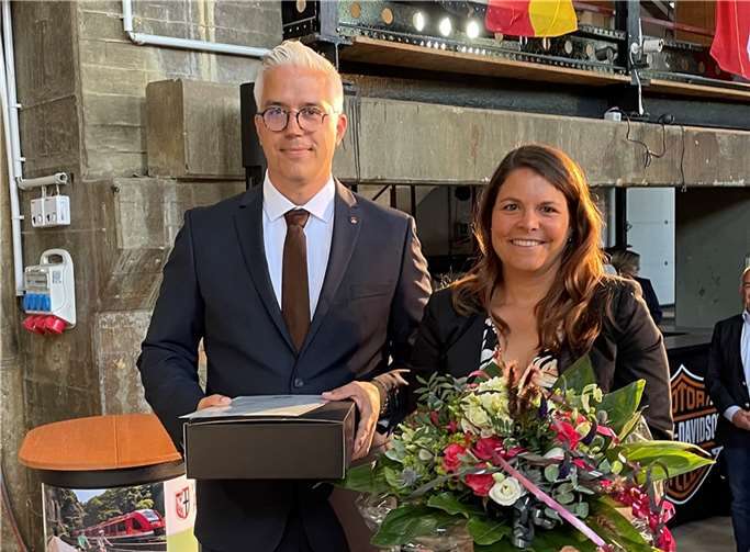 Dominik Gieler und seine Ehefrau Sabrina Gieler. Foto: ROB