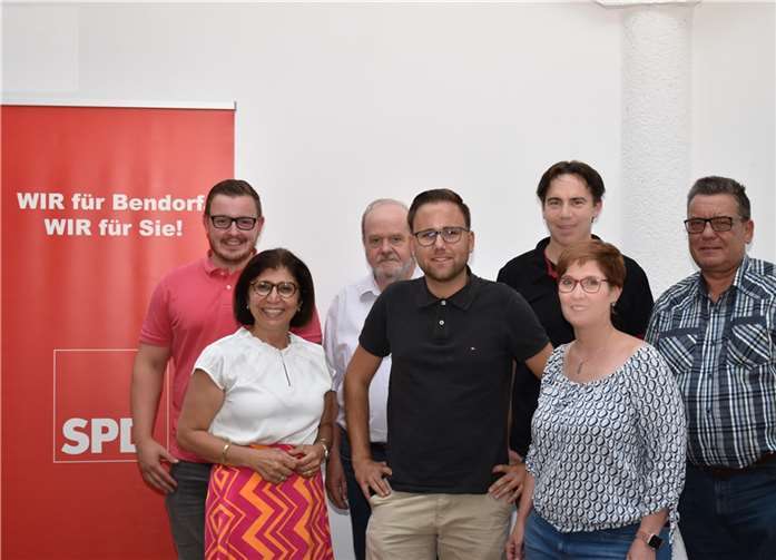 Dominik Pretz, Zeynep Begen, Werner Kroneberger, Kai Dommershausen, Sven Peters, Claudia Seidel, Frank Dommershausen (v.l).Foto: SPD Bendorf