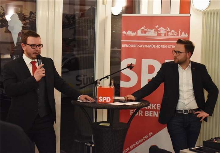 Dominik Pretz und Kai Dommershausen bei der Vorstellung des Wahlprogramms.