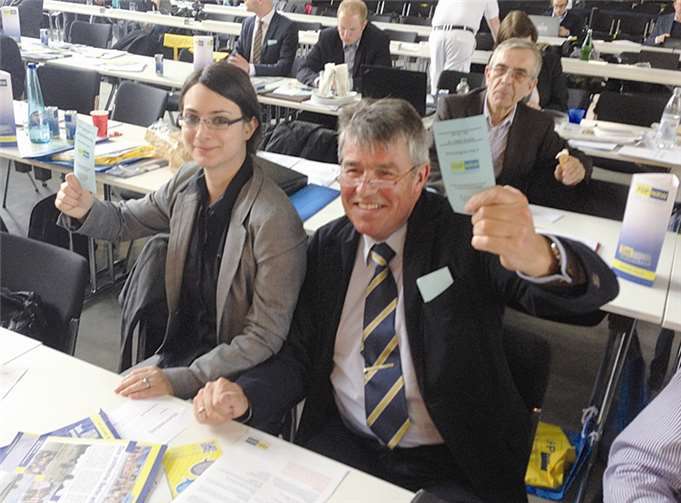 Dr. Christina Trück und Heribert Brauckmann beim Parteitag in Hamm/Westfalen. privat