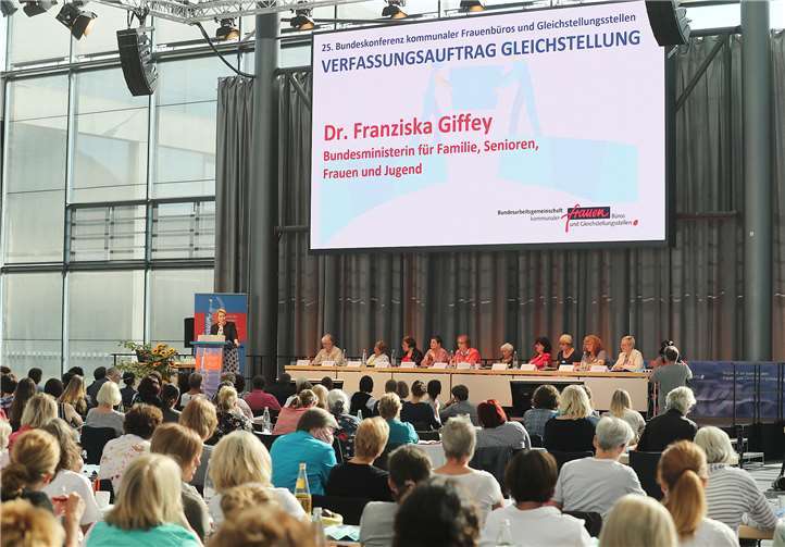 Dr. Franziska Giffey eröffnete die Bundeskonferenz.