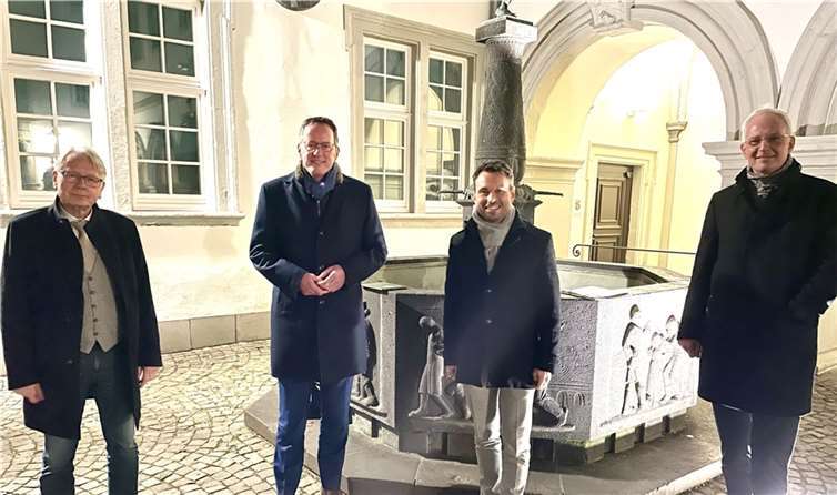 Dr. Klaus Weichel, Michael Ebling, David Langner und Wolfram Leibe.  Foto: Stadt Koblenz