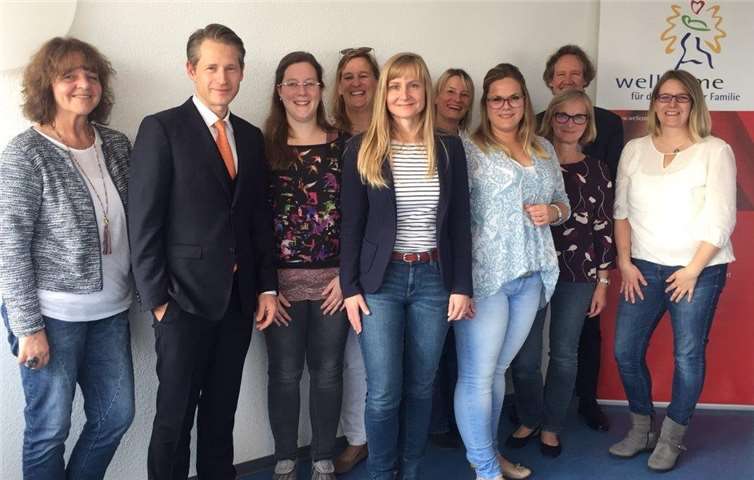 Dr. Stefan Stolte inmitten der „wellcome“-Koordinatorinnen.  privat