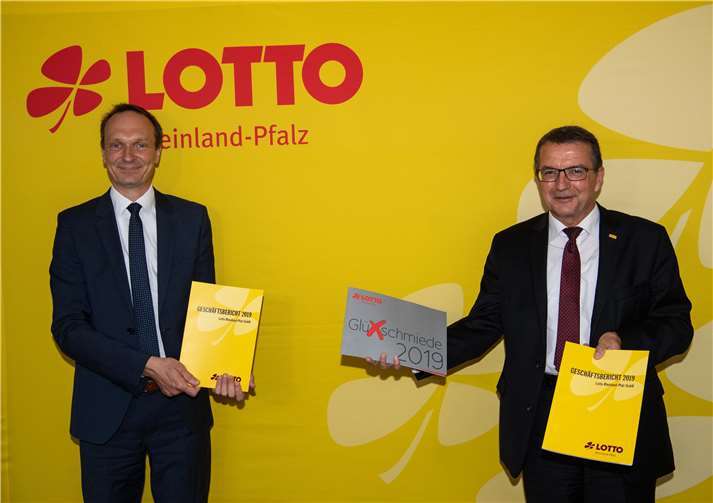 Dr. Stephan Weinberg und Jürgen Häfner legten im Rahmen einer Online-Pressekonferenz den Geschäftsbericht 2019 der Lotto Rheinland-Pfalz GmbH vor.Foto: Lotto RLP
