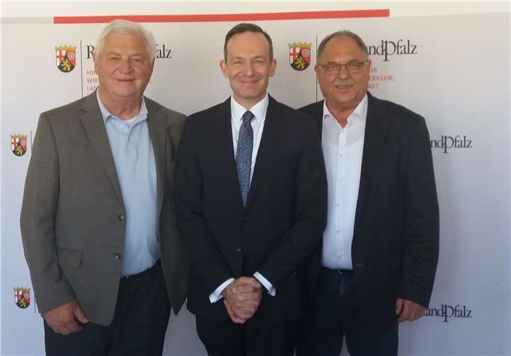 Dr. Volker Wissing empfing Karl-Otto Hahn und Günther Bomm in Mainz. Foto: privat