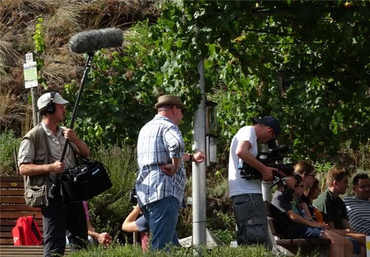 Dreharbeiten im Razejungewingert.Foto: privat