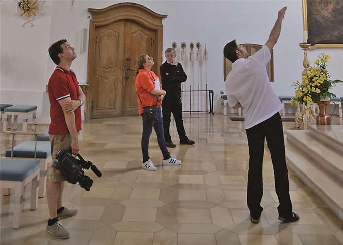 Dreharbeiten in Herrgottsruh in Friedberg bei Augsburg.