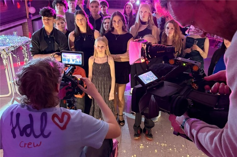 Dreharbeiten zur Szene des Abschlussballs