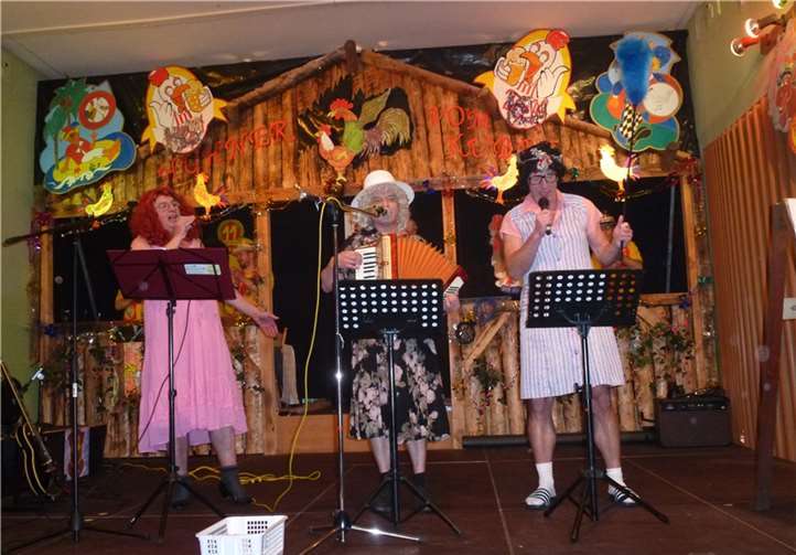 „Drei Damen“ (v.l.): Alfred Urwer, Jogi Vohs und Andre Bomm.