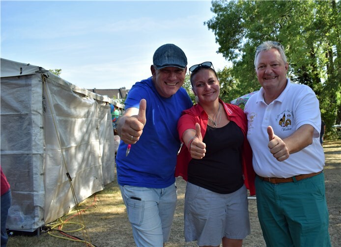 Drei Initiatoren des Festes: Holger Schneider,Astrid Faßbender und Walter Hohn. Sie sind stolz auf das Fest,dass gute Gelingen und reuen sich auf den Rheinbacher Sommer 2019.