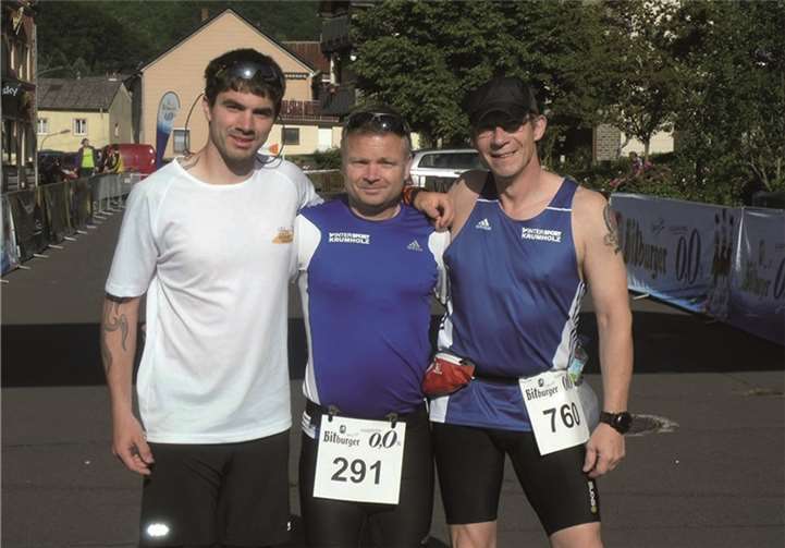 Drei Jungs der LG Laacher See in Waxweiler (von links): Christoph Mintgen, Guido Paul und Frank König.