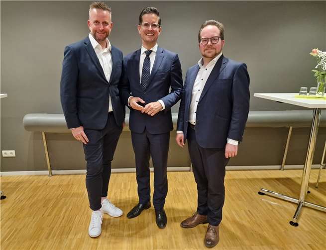 Drei Kandidaten kämpften um den Landratsposten (v.l.) Marco Boos, SPD, Christian Altmaier, Freie Wähler, Pascal Badziong, CDU, Grüne.