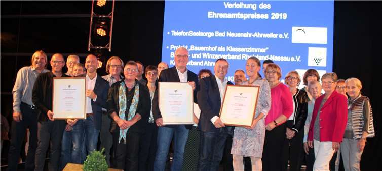 Drei Vereine erhielten für ihr Engagement den Ehrenamtspreis 2019.Fotos: DU