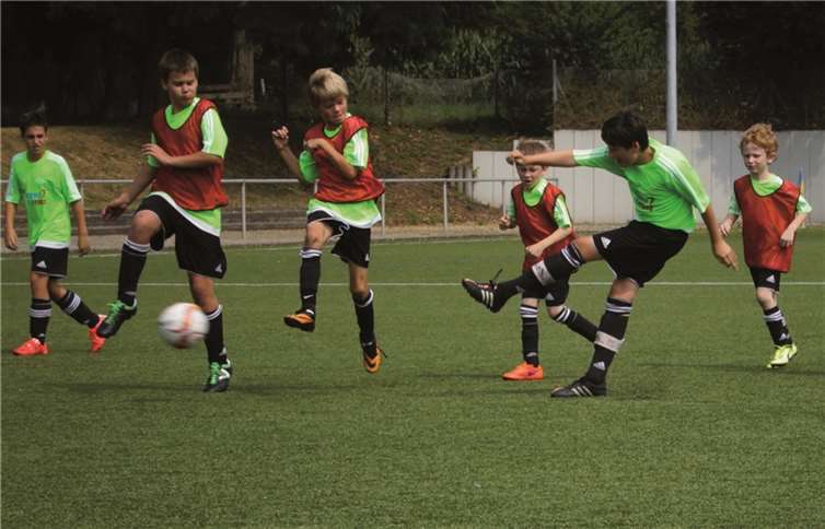 Dribbeln, Torschuss oder Fallrückzieher: Die Kinder konnten ihrer Fußballbegeisterung freien Lauf lassen.
