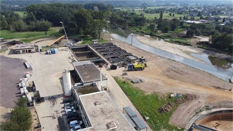 Drohnenaufnahme der Kläranlage.Foto: Berthold Becker Büro für Ingenieur- und Tiefbau GmbH
