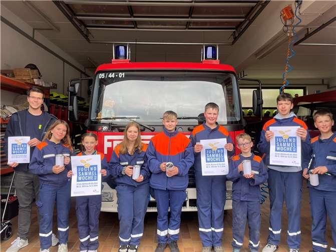 Durch das gesammelte Geld werden neue Ausrüstungsgegenstände für die jungen Feuerwehrleute angeschafft. Quelle: Jugendfeuerwehr Dieblich