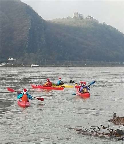 Durch den hohen Wasserstand erfolgte die Paddeltour in ungewöhnlich schnellem Tempo.