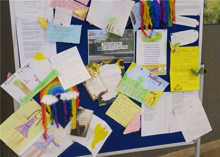 Durch die Aktion des VdK kamen viele Ostergrüße ins AWO Haus. Foto: Privat