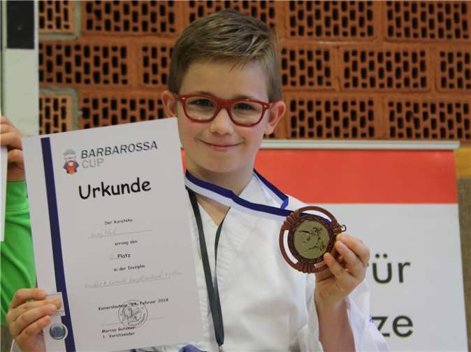 Durfte sich über Platz drei freuen - Phil Kurz. privat