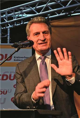 EU-Kommissar Günther Oettinger war Hauptredner beim CDU-Neujahrsempfang in Koblenz.